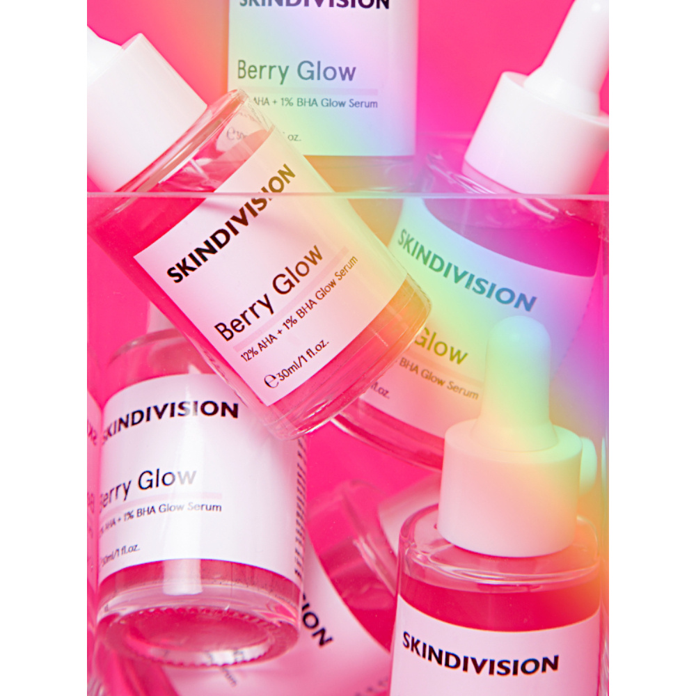 skindivision Berry Glow - Sérum Éclat 12% AHA + 1% BHA sérum facial