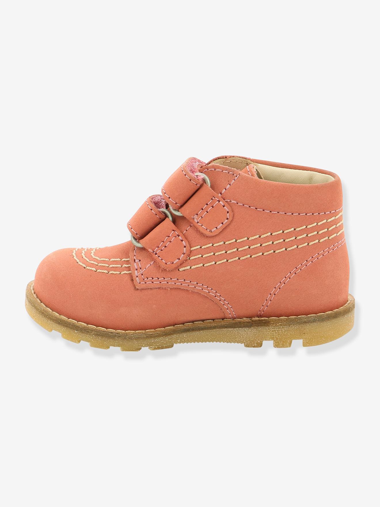 Bottillons cuir bébé fille Nonomatic KICKERS® rose antique