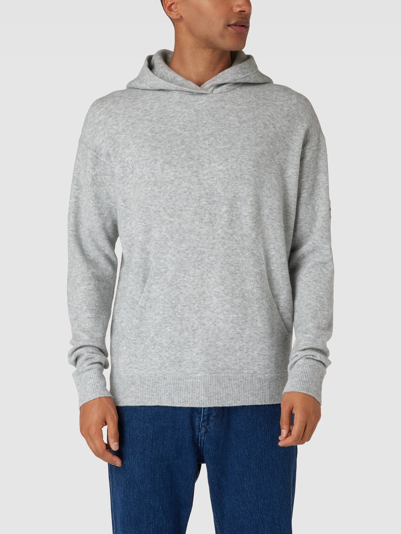 Hoodie in Strick-Optik Modell 'LYCRA' in hellgrau