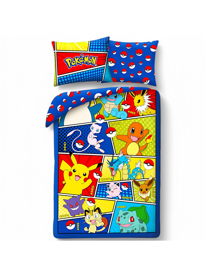 Pokémon 2-tlg.Set: Kinderbettwäsche Pokémon  in Bunt günstig kaufen 140
