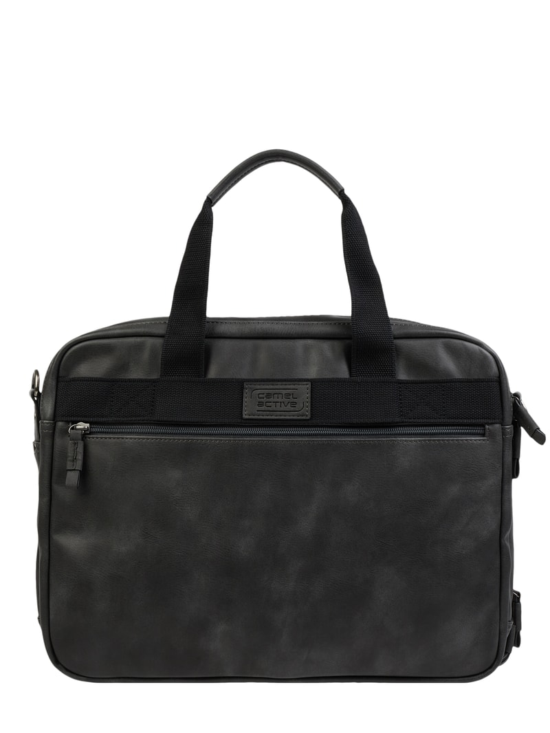 Laptoptasche mit Label-Patch in schwarz