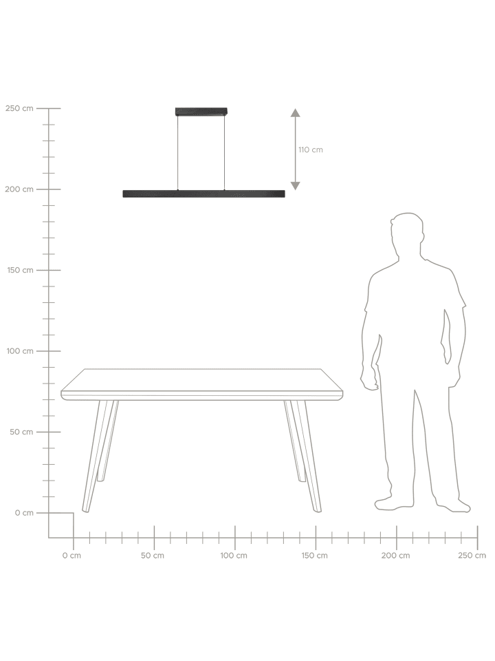 Beliani Pendelleuchten ARENAS in Schwarz/Braun - (W) 100 x (H) 118 x (L) 6 cm günstig kaufen onesize