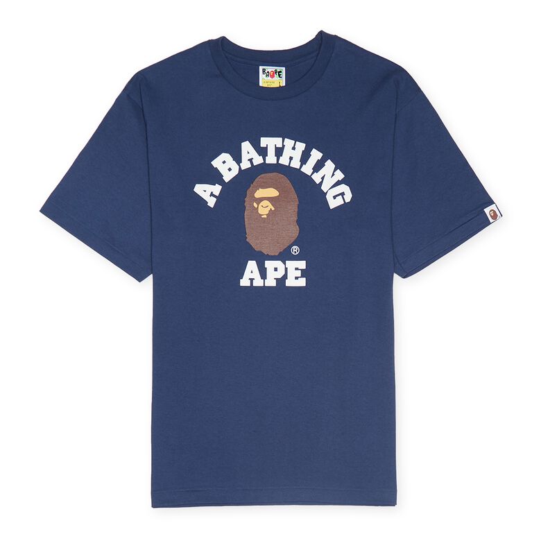 A Bathing Ape College Tee M C navy