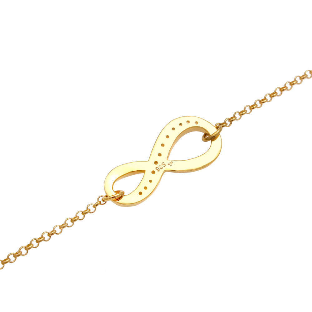Elli Elli Bracelet Femmes Symbole d'infini avec Cristaux de Zirconium en Argent Sterli Bracelet