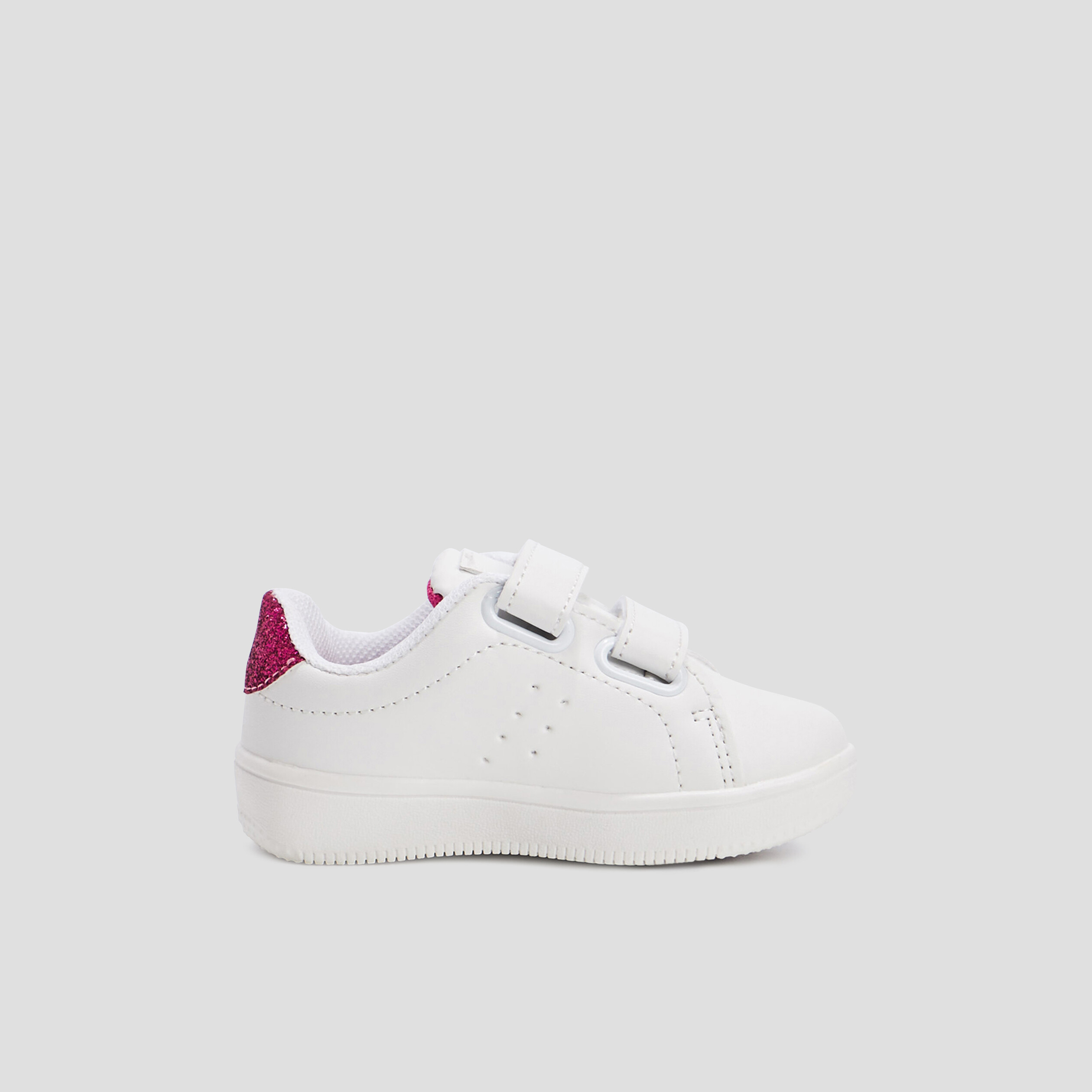 Tennis à scratch blanc bébé fille | La Halle