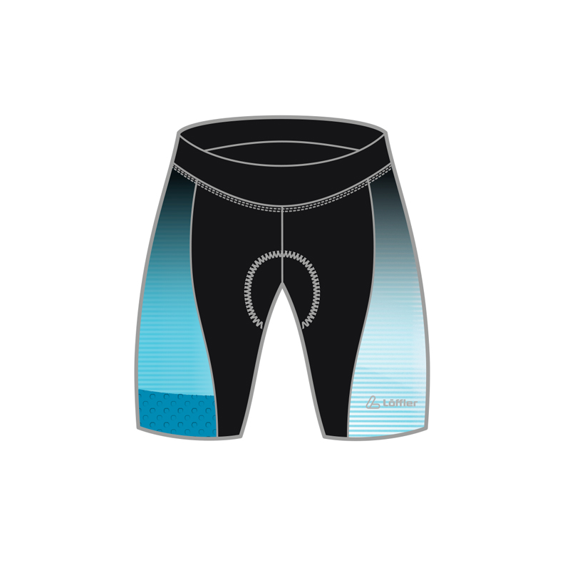 Löffler Concept XT schwarz blaue Damen-Radhose