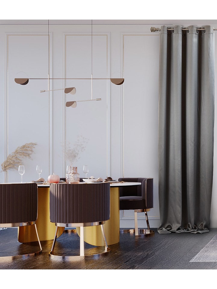 Chic Home Gardine in Grau - (L)270 x (B)140 cm günstig kaufen onesize
