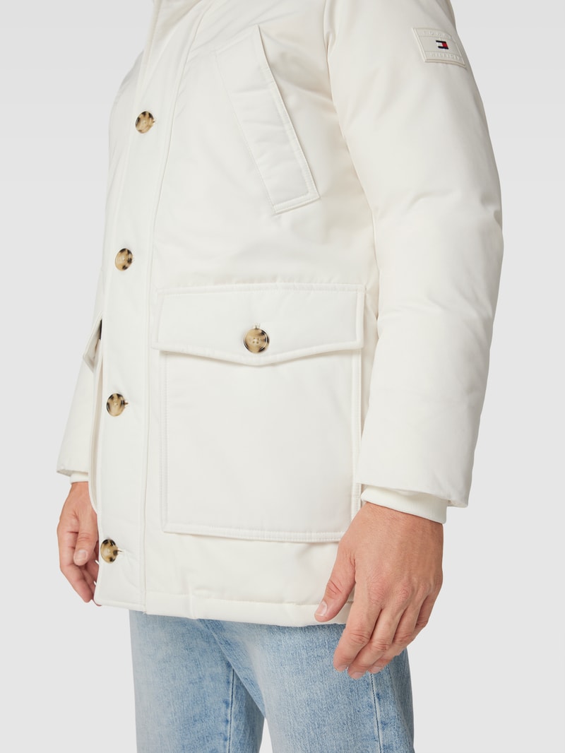 Parka mit abnehmbarer Kapuze Modell 'ROCKIE' in offwhite