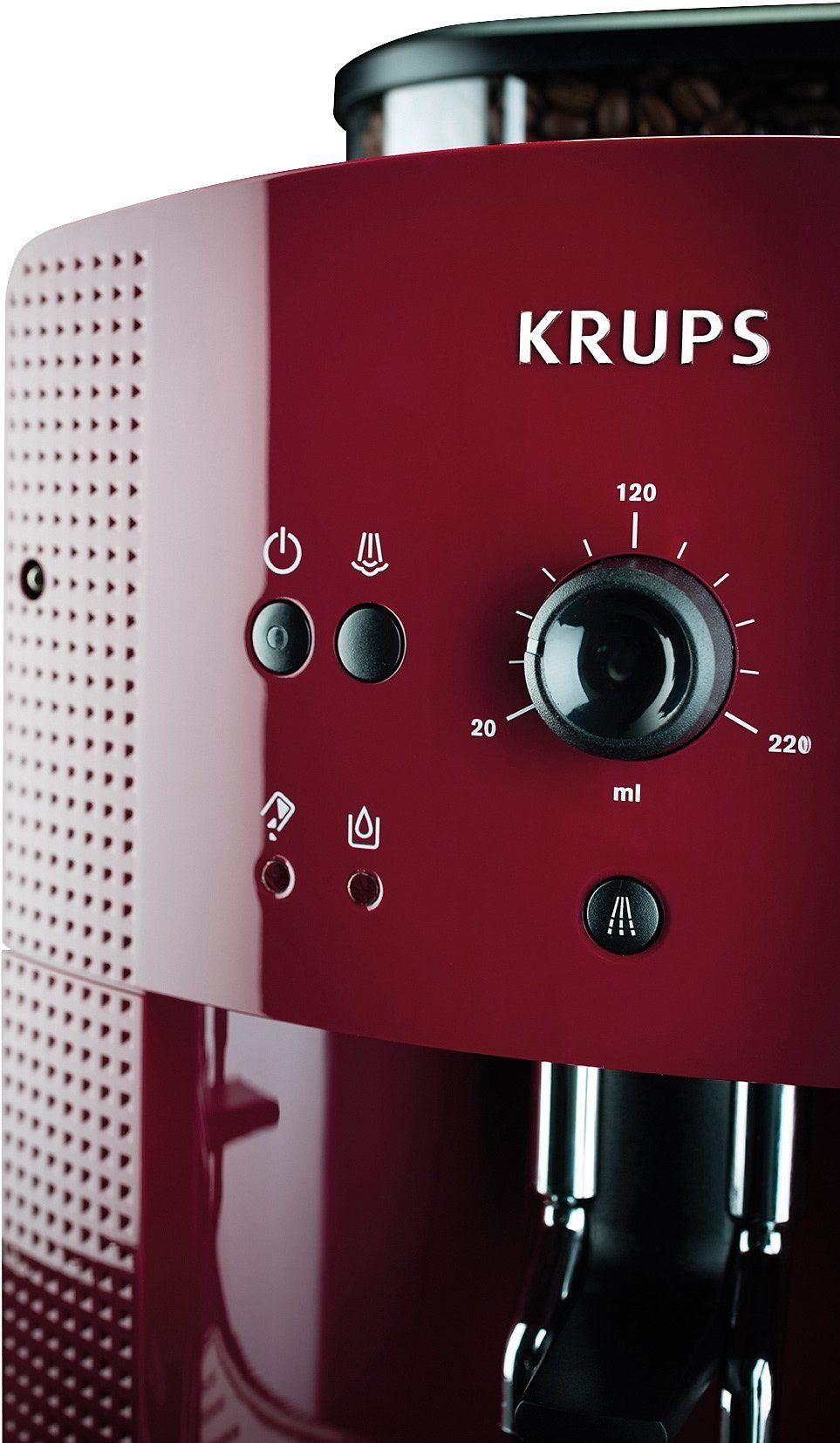 Krups Kaffeevollautomat EA8107 Arabica, 2-Tassen-Funktion, manueller Dampfdüse, 2 voreingestelle Kaffeestärken