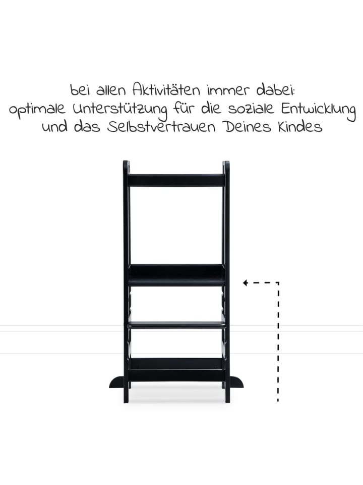 Hauck Lernturm / Kinderstuhl für Küche - Learn N Explore in schwarz günstig kaufen onesize