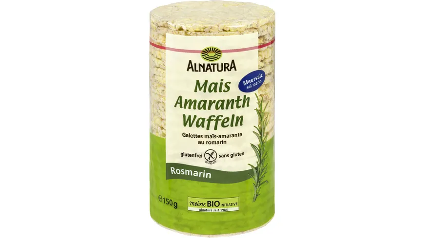 Alnatura Bio Mais-Amaranth-Waffeln Rosmarin 150 g
