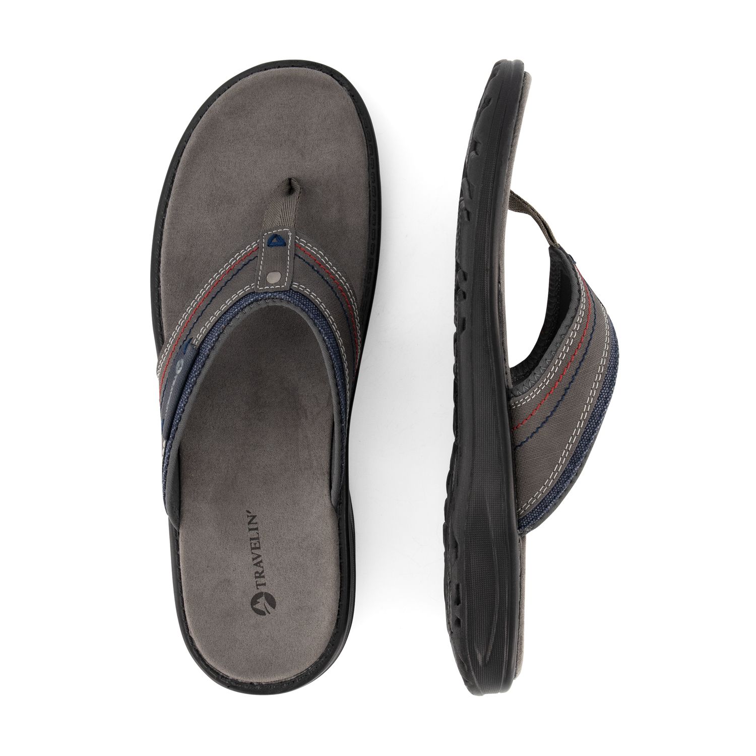 Travelin' Fiksdal graue Herren Zehentrenner