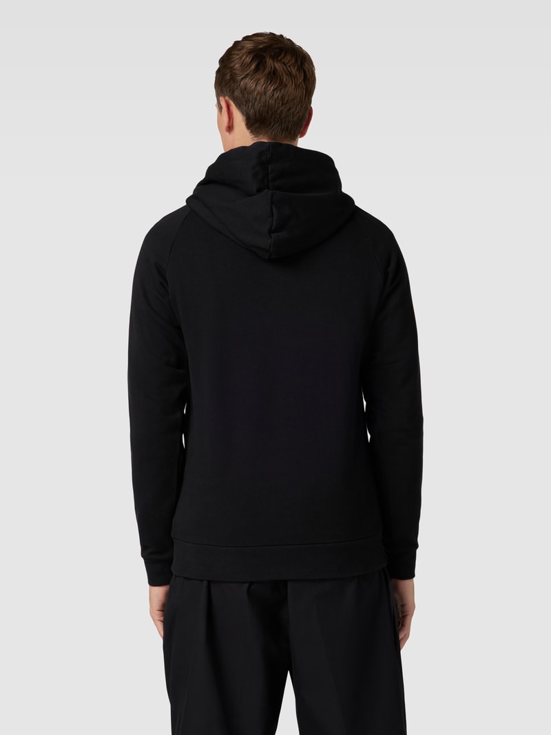 Hoodie mit Logo-Streifen in schwarz