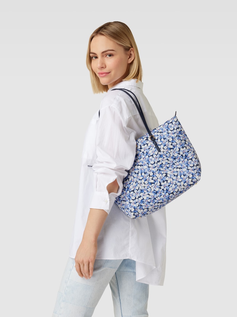 Handtasche mit floralem Allover-Muster Modell 'KEATON' in marineblau