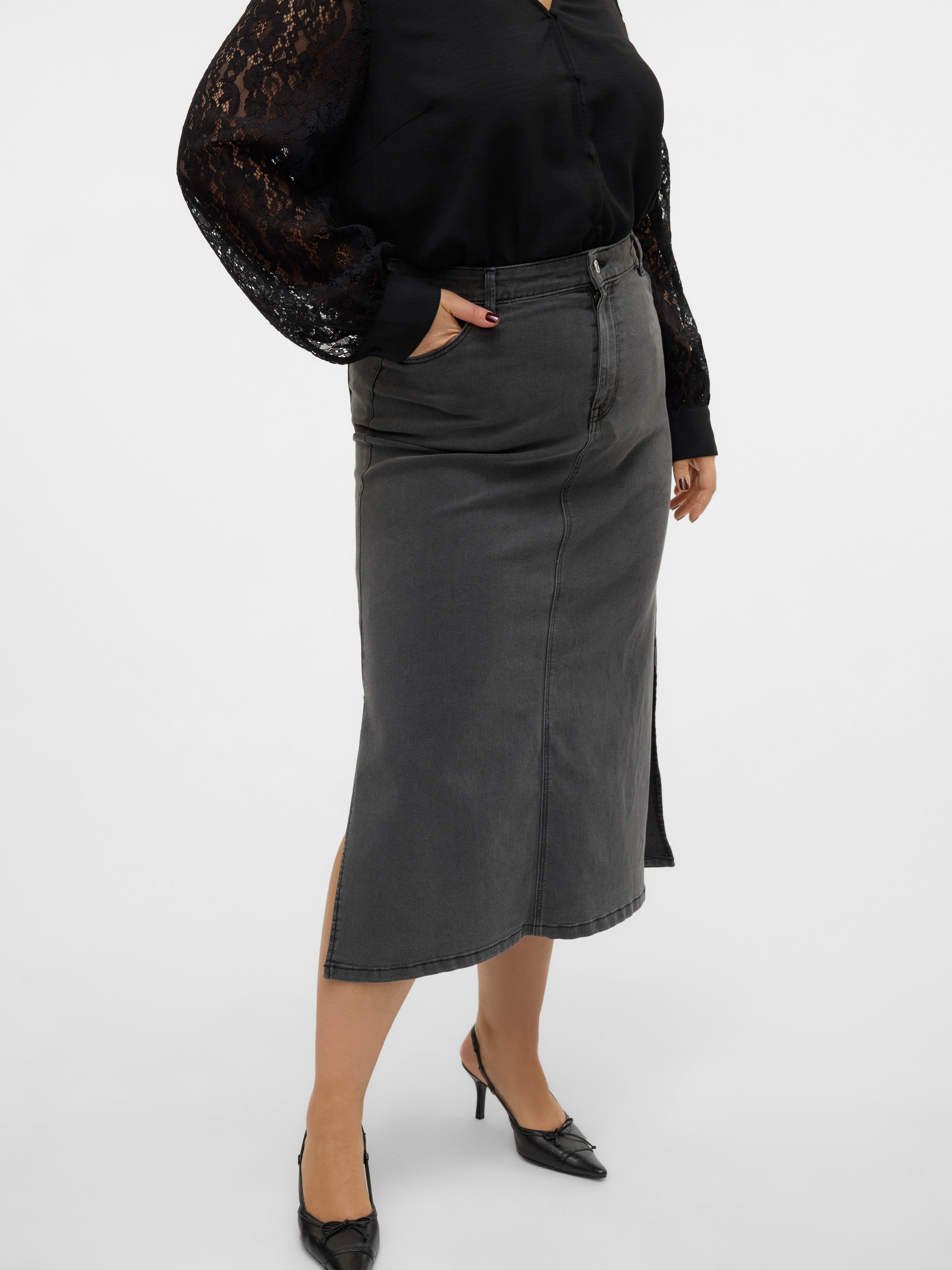 VMCSERENA Hohe Taille Langer Rock
