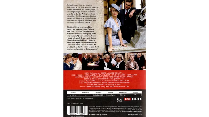 Mord aus Leidenschaft (Cause célèbre) / Starbesetzter Kriminalfilm nach einem wahren Fall (Pidax Film-Klassiker)