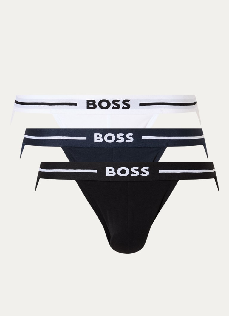 Lot de 3 slips jockstrap en coton bio HUGO BOSS