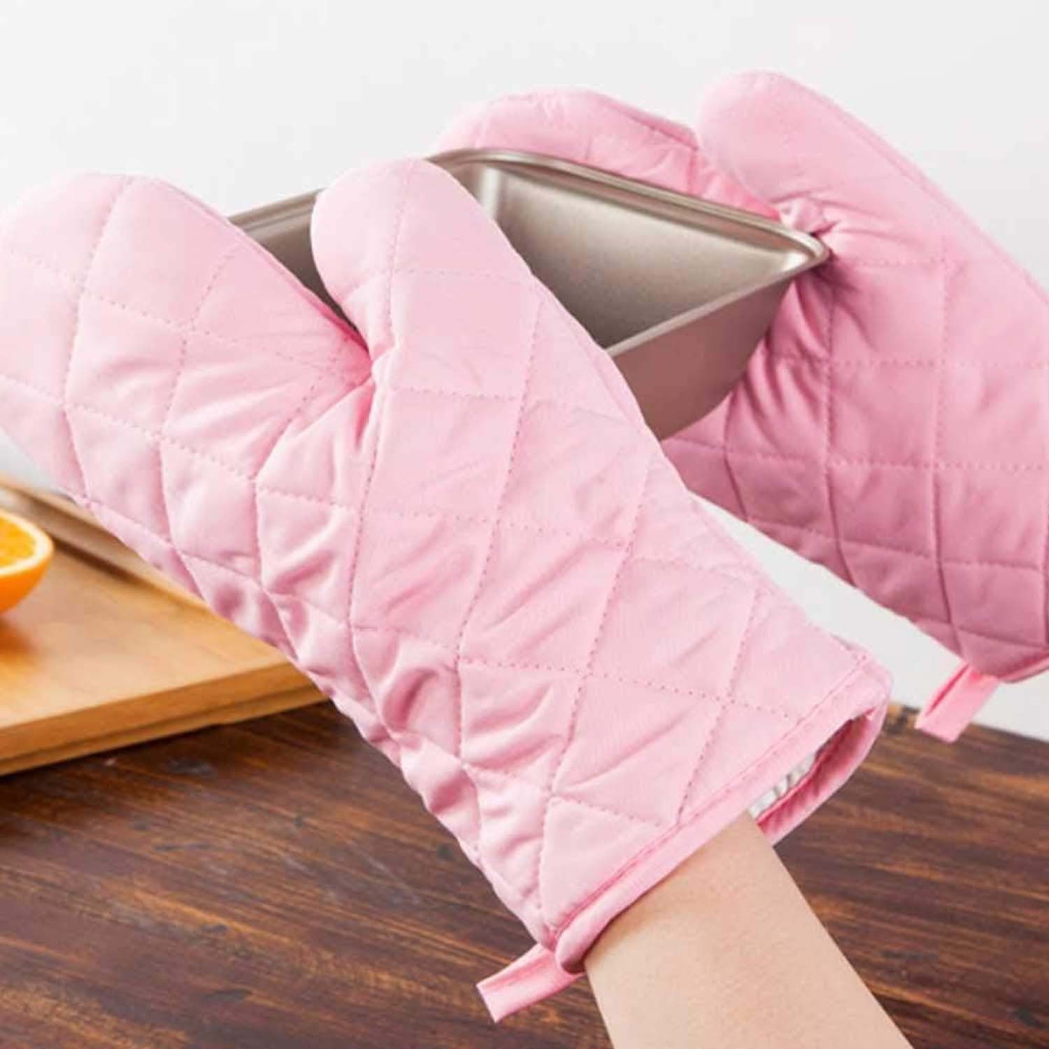 aikidio Topflappen Ofenhandschuhe, Hitzebeständig Ofenhandschuhe Verdickte 1 Paar (rosa), (1-tlg)