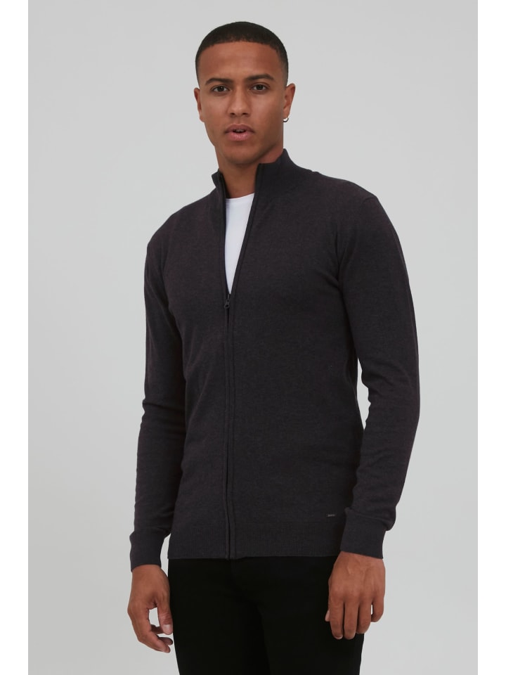 INDICODE Strickjacke IDBadi 35543MM Feinstrick Jacke in grau melange günstig kaufen