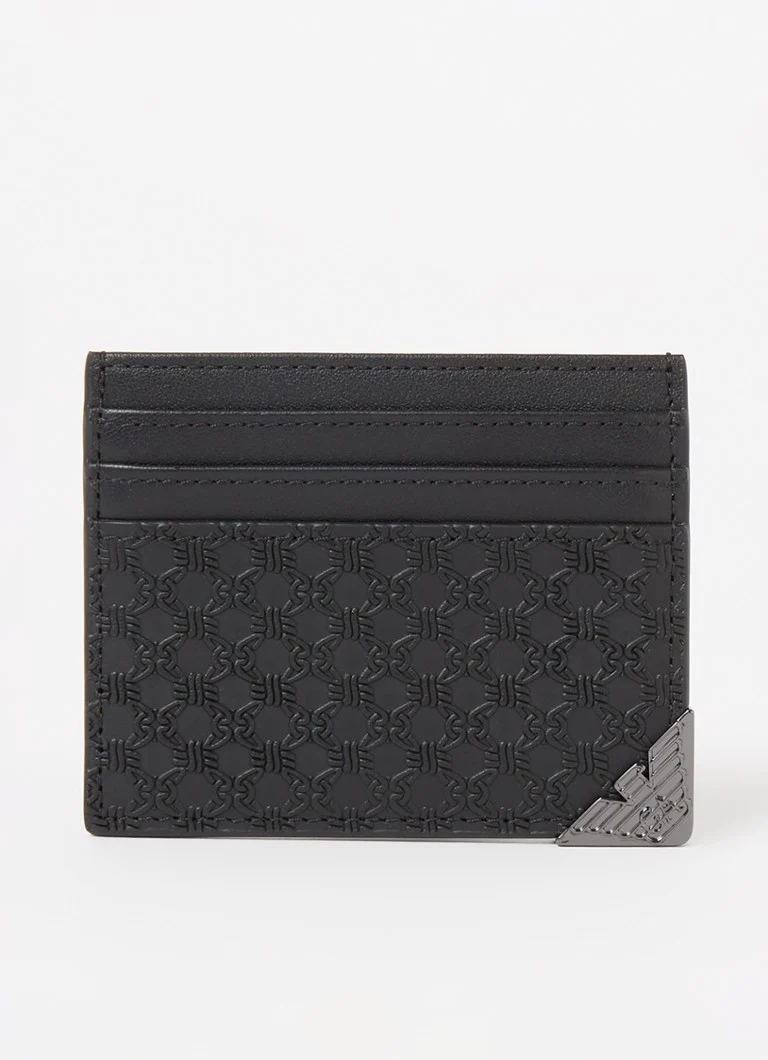 Portofel din piele cu imprimeu de carduri Emporio Armani Logo