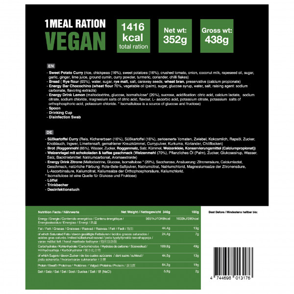 TACTICAL FOODPACK - Ration Vegan 1 Meal