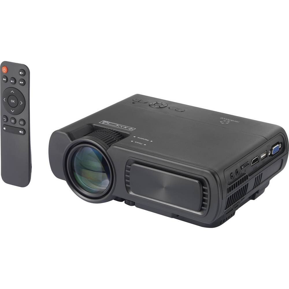 Renkforce WXGA LED Mini-Beamer Beamer (Mini Beamer, VGA Eingang, mit Fernbedienung)