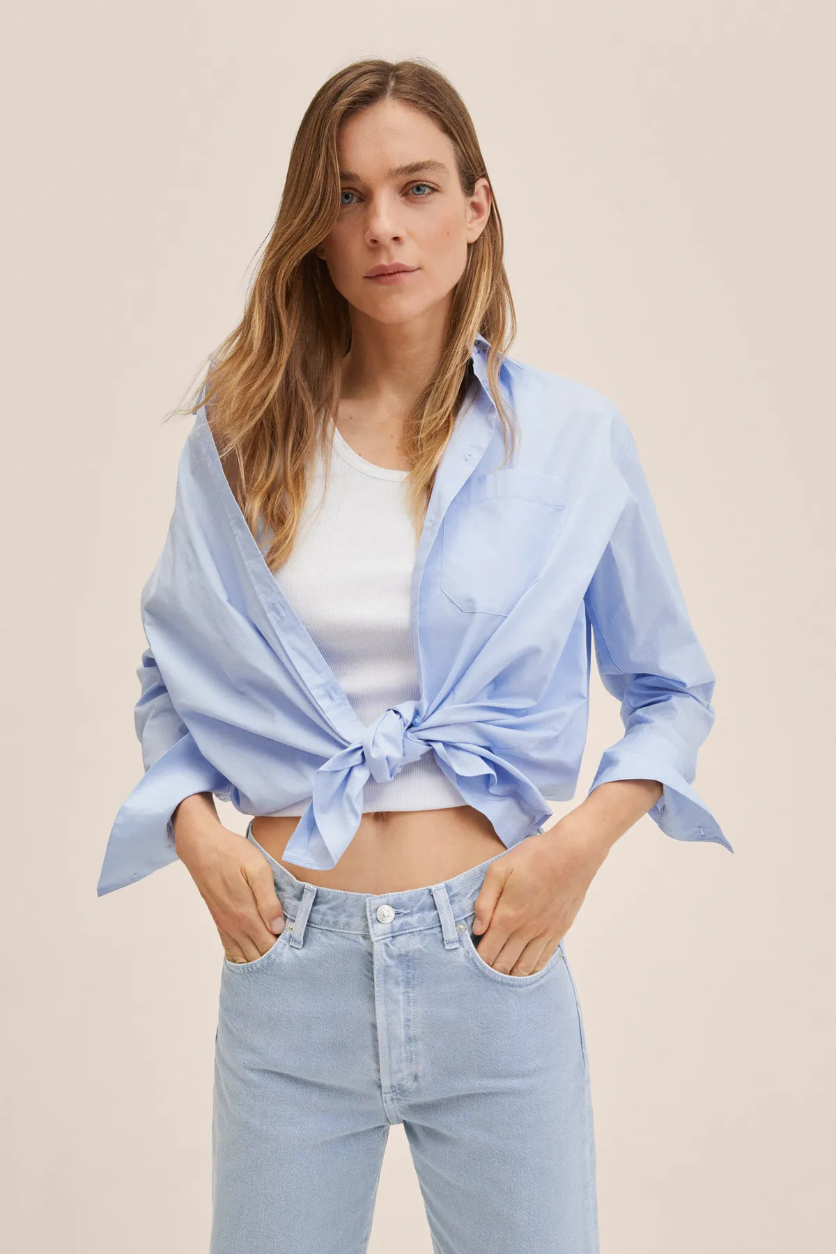 MANGO  Jeans - Blau - Wide Leg