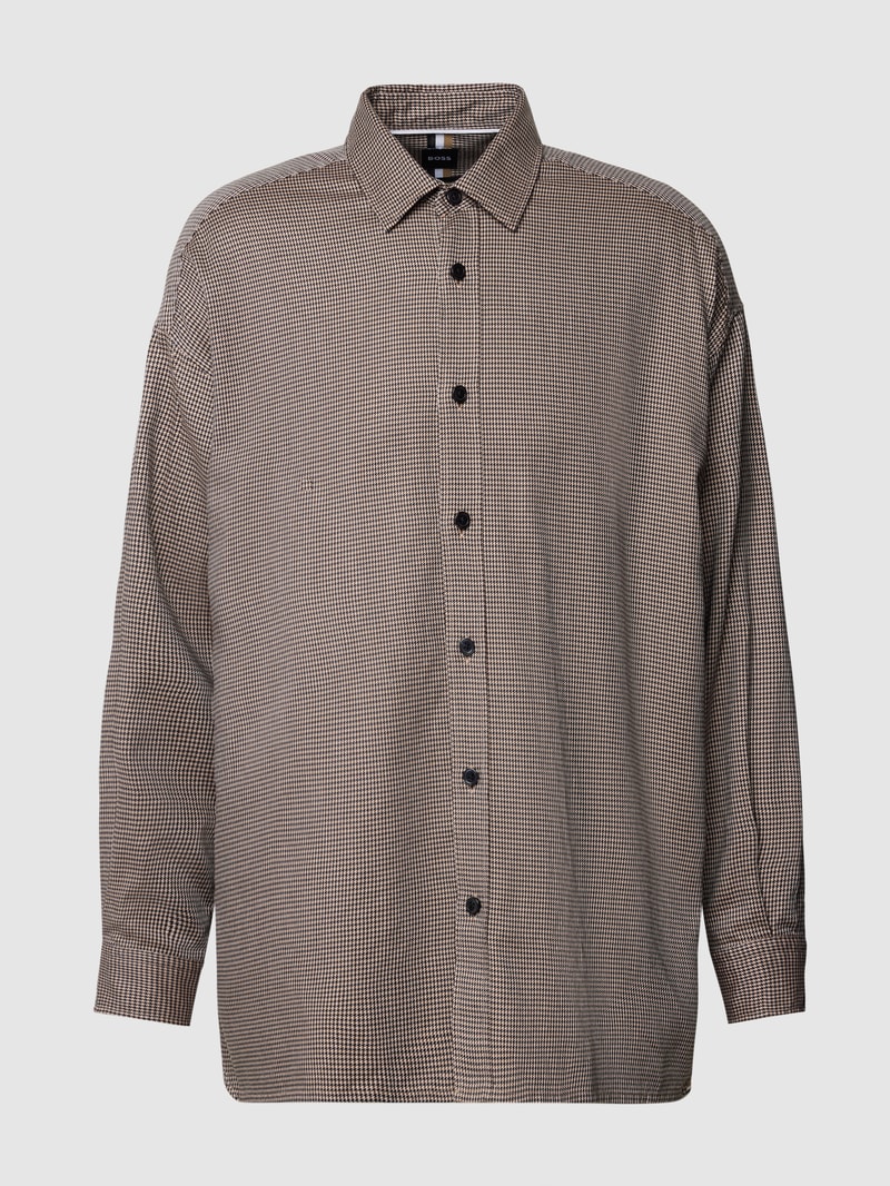 Freizeithemd mit Strukturmuster Modell 'Drew' in beige