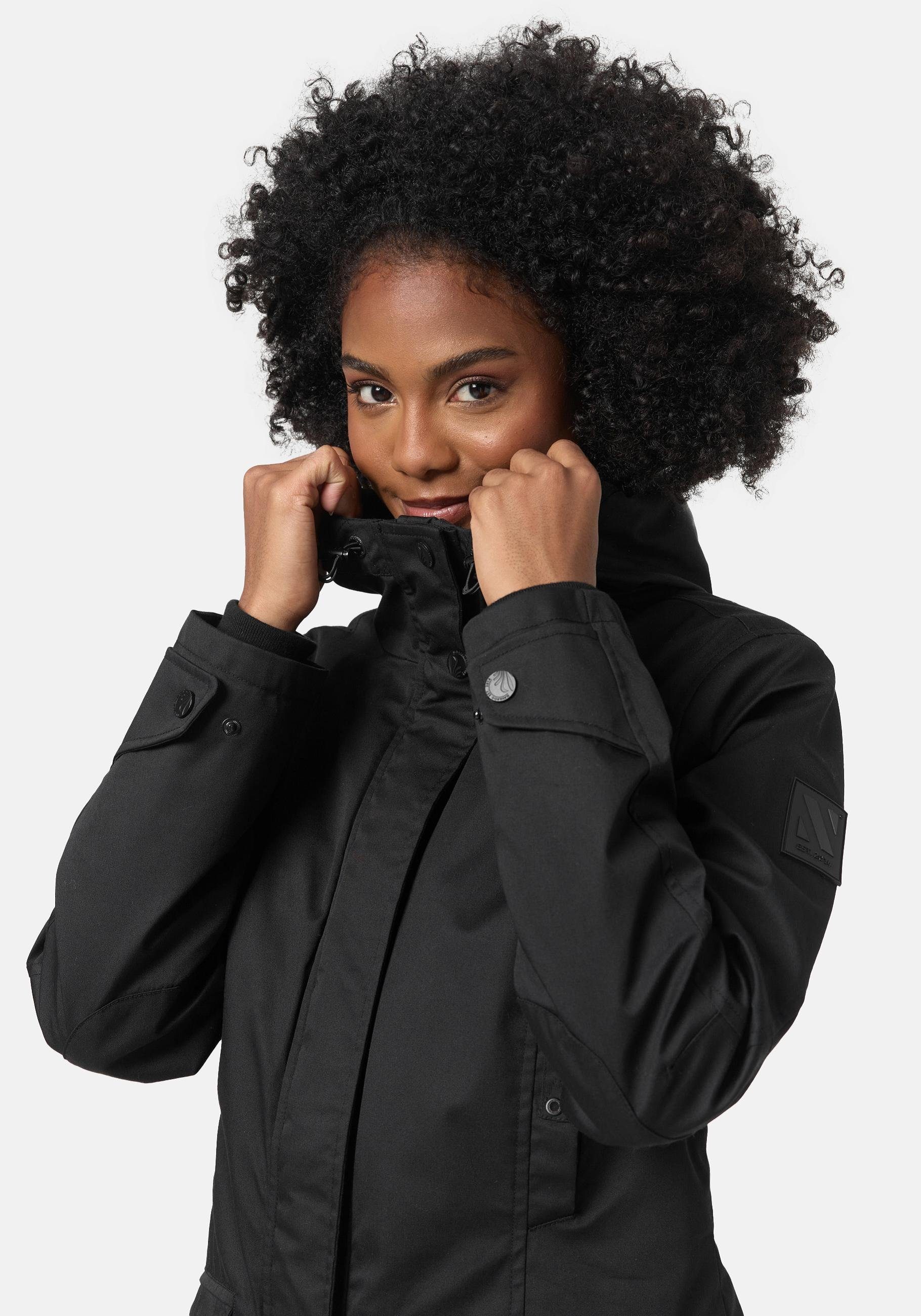 Navahoo Parka Brinjaa Modischer Winter Kurzmantel mit zahlreichen Taschen