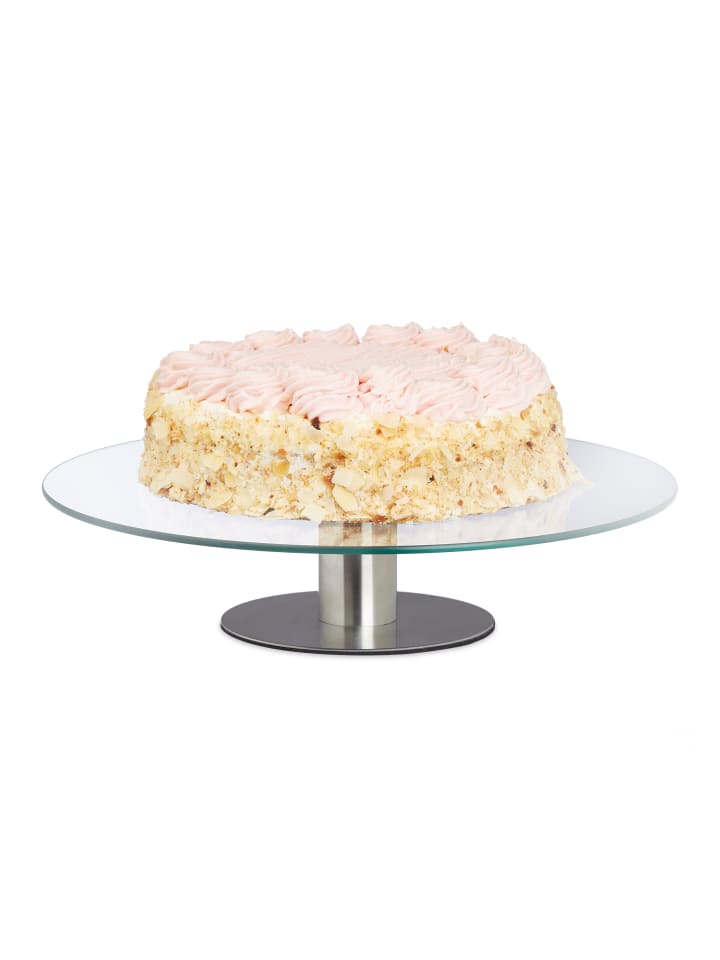 relaxdays Tortenplatte in Transparent - Ø 30 cm günstig kaufen onesize