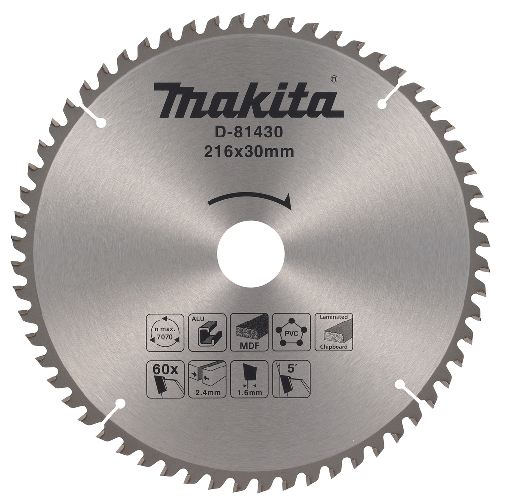 Makita Tilbehør D-81430 Multifunktionel Geringssavklinge 216x30x2,4mm 60T 5g