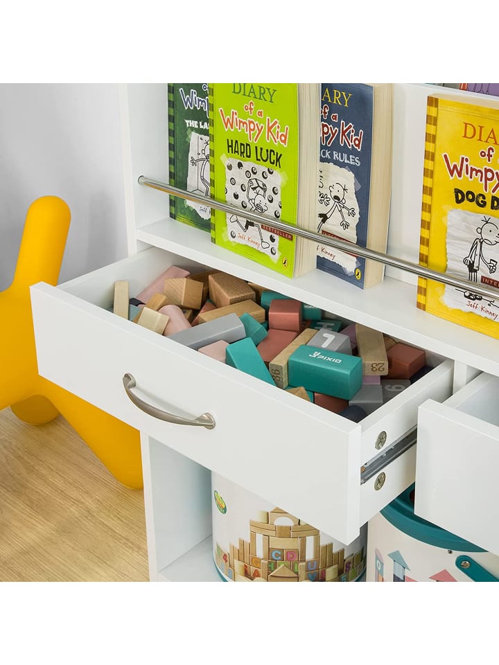 SoBuy Bücherregal in Weiß - (B)85 x (H)86 x (T)26cm günstig kaufen onesize
