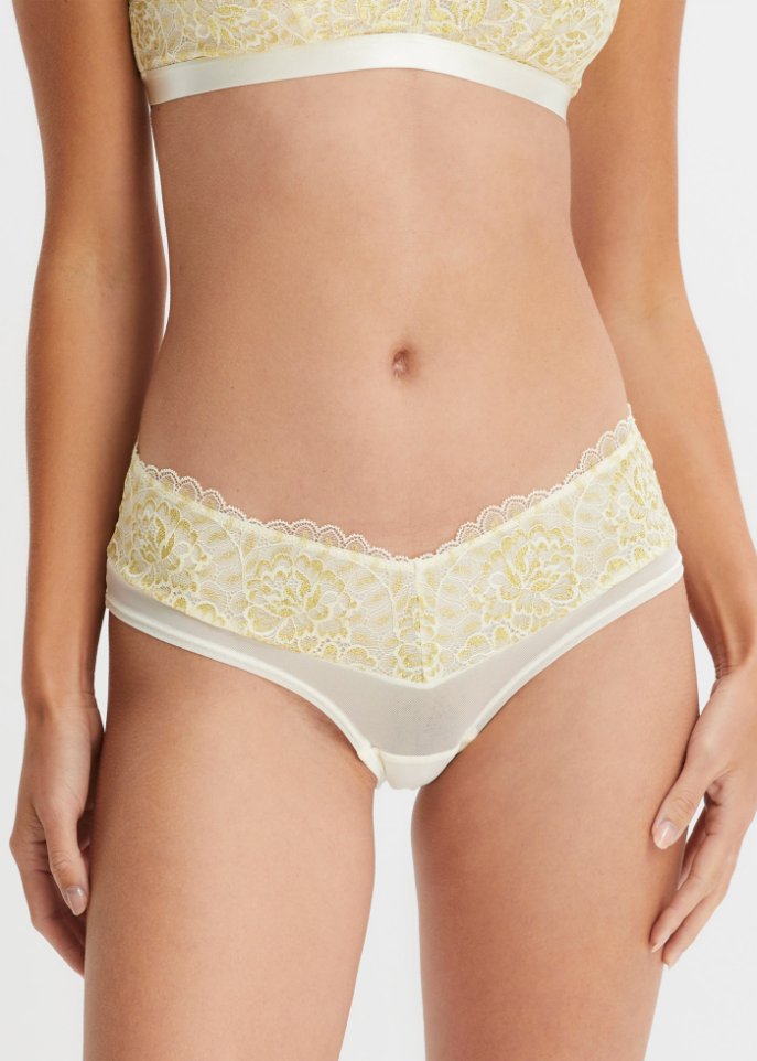 Panty mit Lurex Spitze (3er Pack)