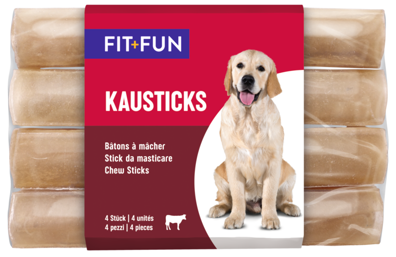 FIT+FUN Snacks FIT+FUN Kausticks ca. 12,5cm 4x4 Stück, 4x130g