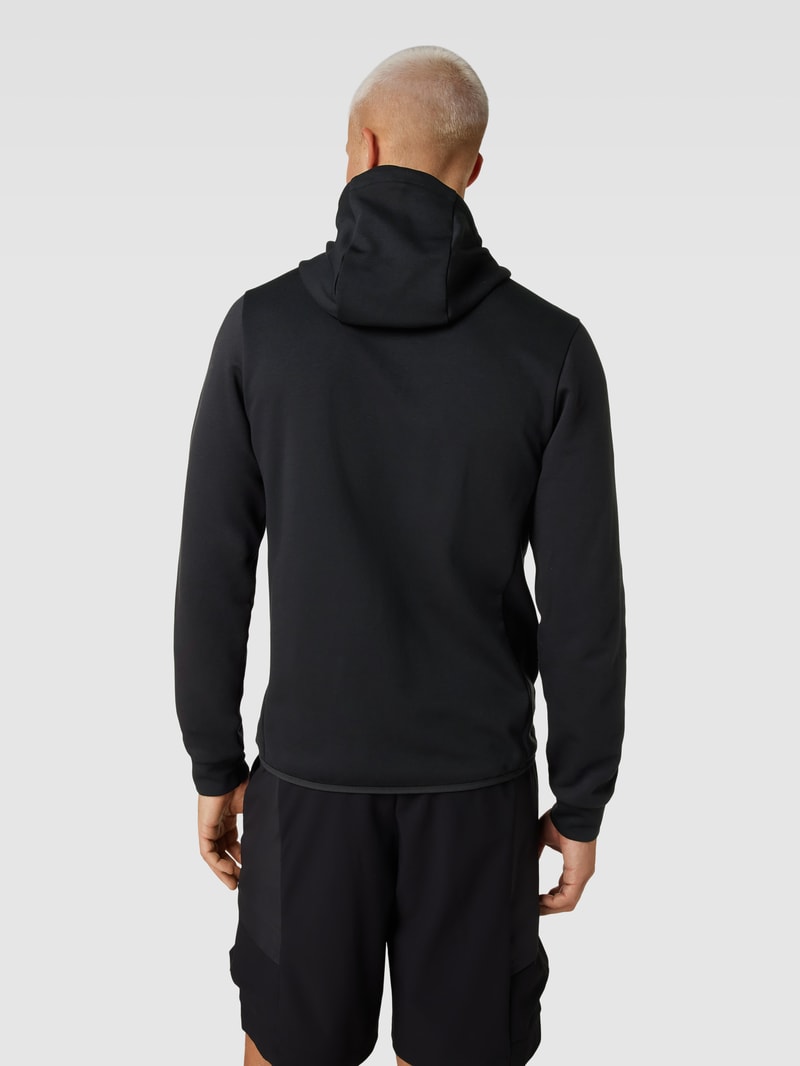 Daunenjacke mit Label-Print in schwarz