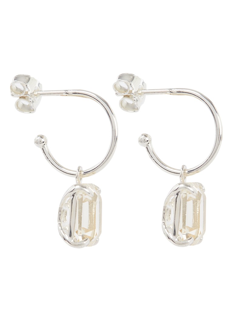 Wouters & Hendrix Silver earrings with citrine