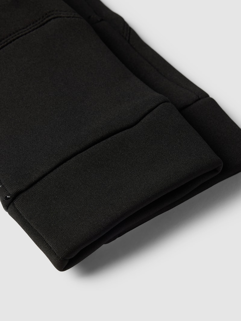 Touchscreen-Handschuhe mit Ziersteinbesatz in schwarz