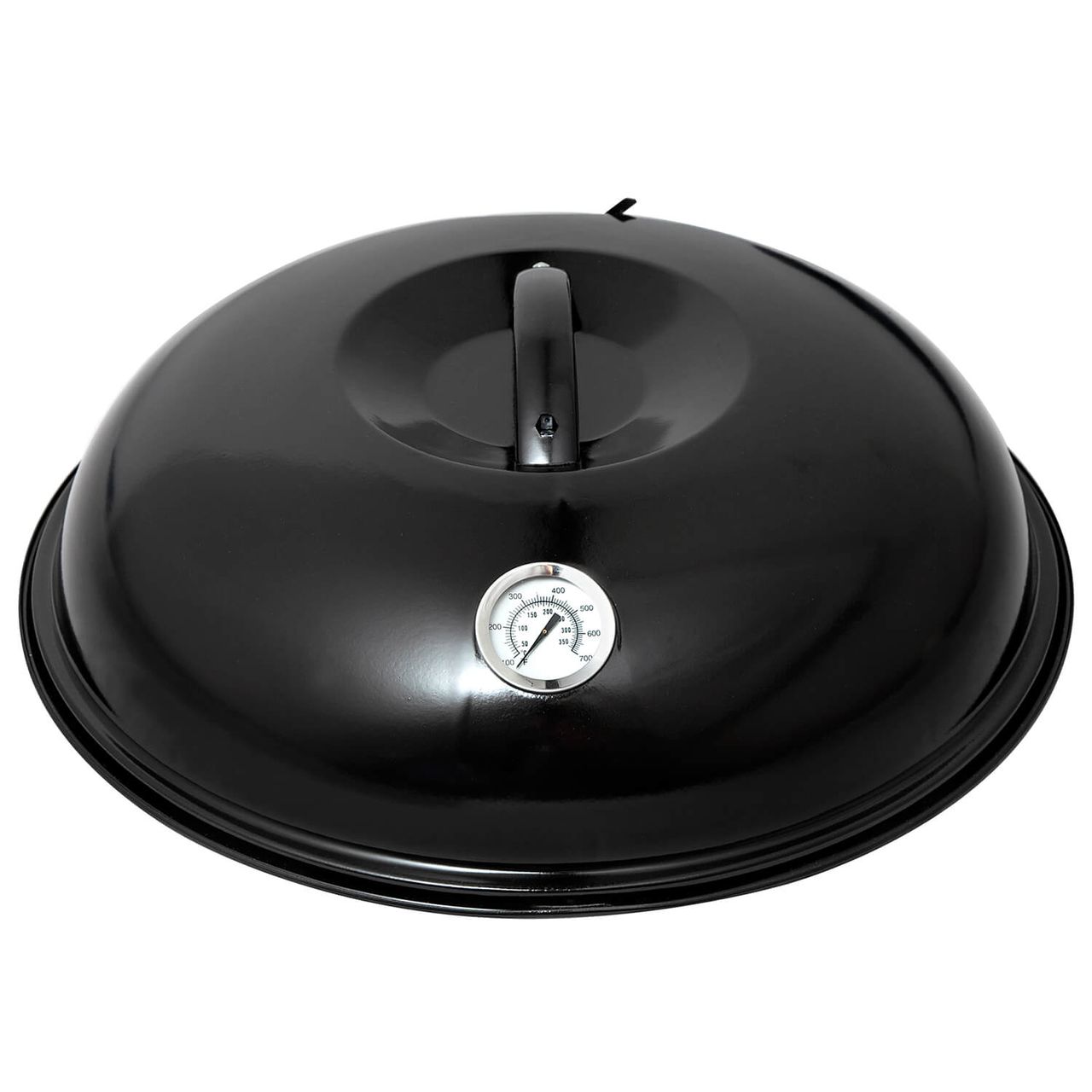 PaellaWorld International Paella World Backhaube, Ø 36 cm, Stahlblech, emailliert, Thermometer, Abdampfvorrichtung