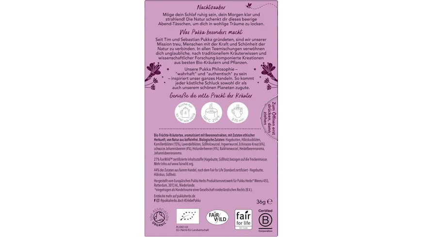 Pukka Bio-Kräutertee Night Time Berry 36 g