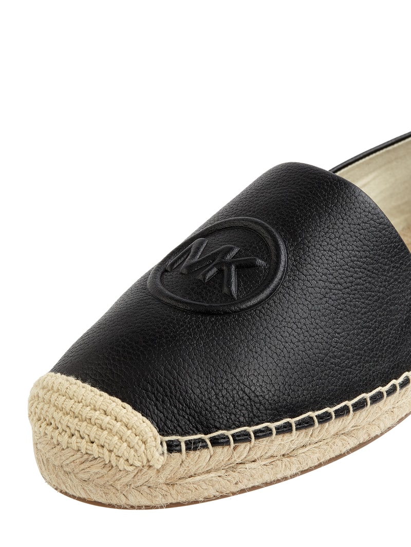 Espadrilles aus Leder Modell 'Dylyn' in schwarz