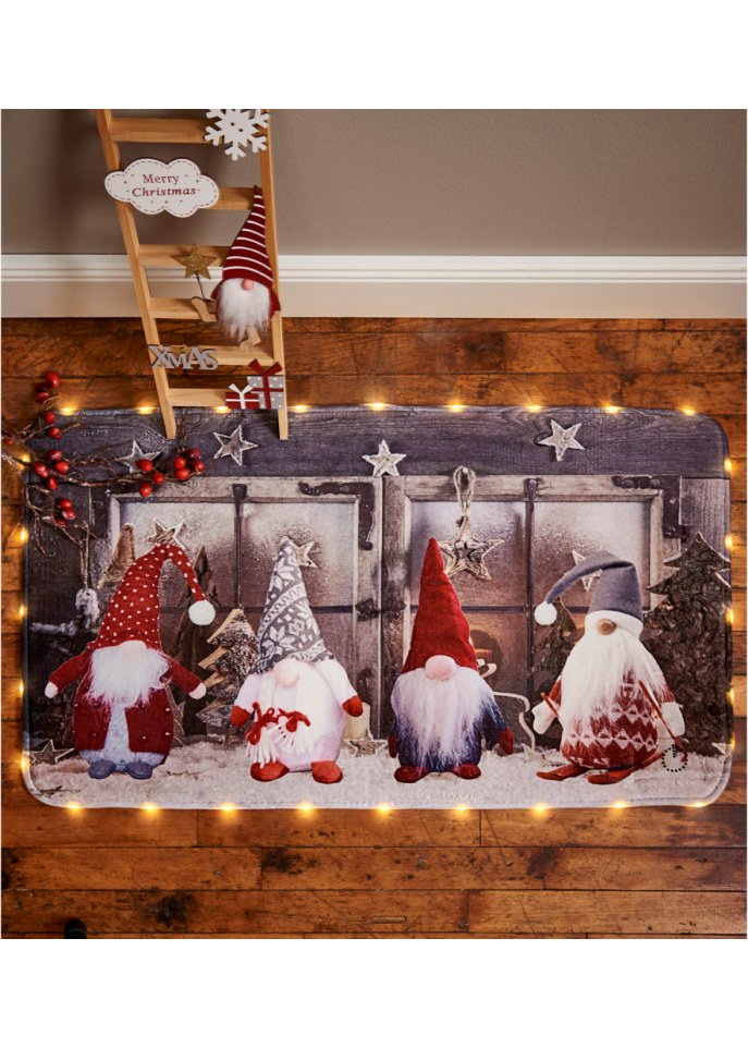 LED Dekomatte mit weihnachtlichem Motiv