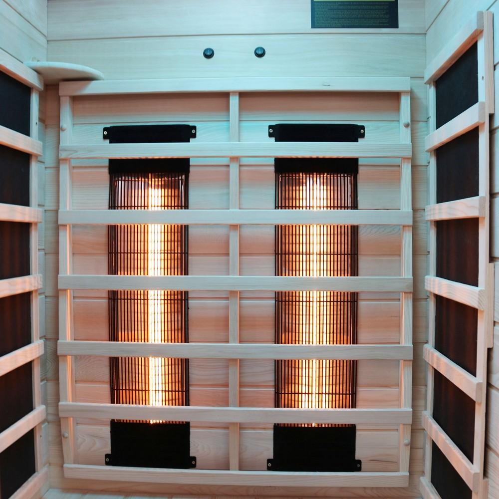 Dewello Infrarotkabine Infrarotsauna PIERSON 90cm x90cm x 190cm Dual-Therm
