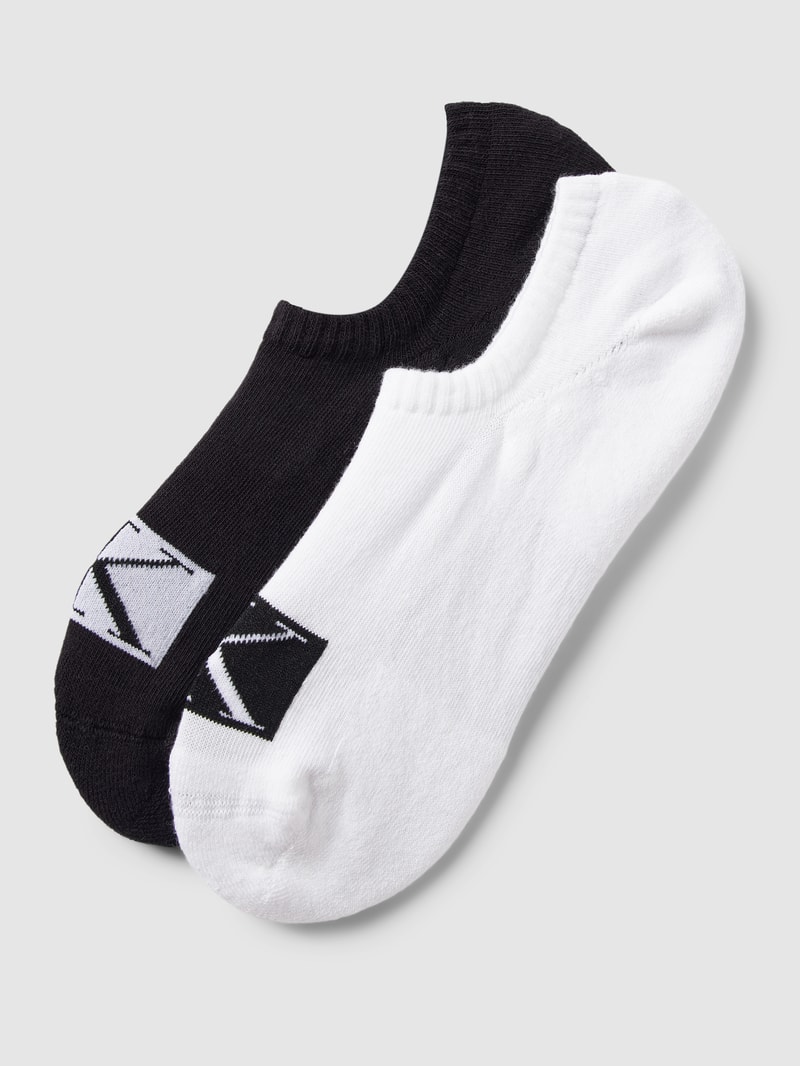 Sneakersocken mit Logo-Stitching Modell 'FOOTIE' in weiss