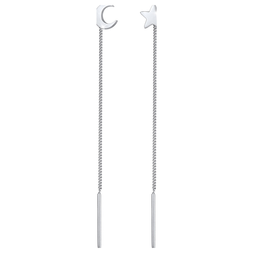 Elli Elli Boucles d'Oreilles Cintre pour dames - Astro Look de la lune et de l'étoile  Boucles d'oreilles