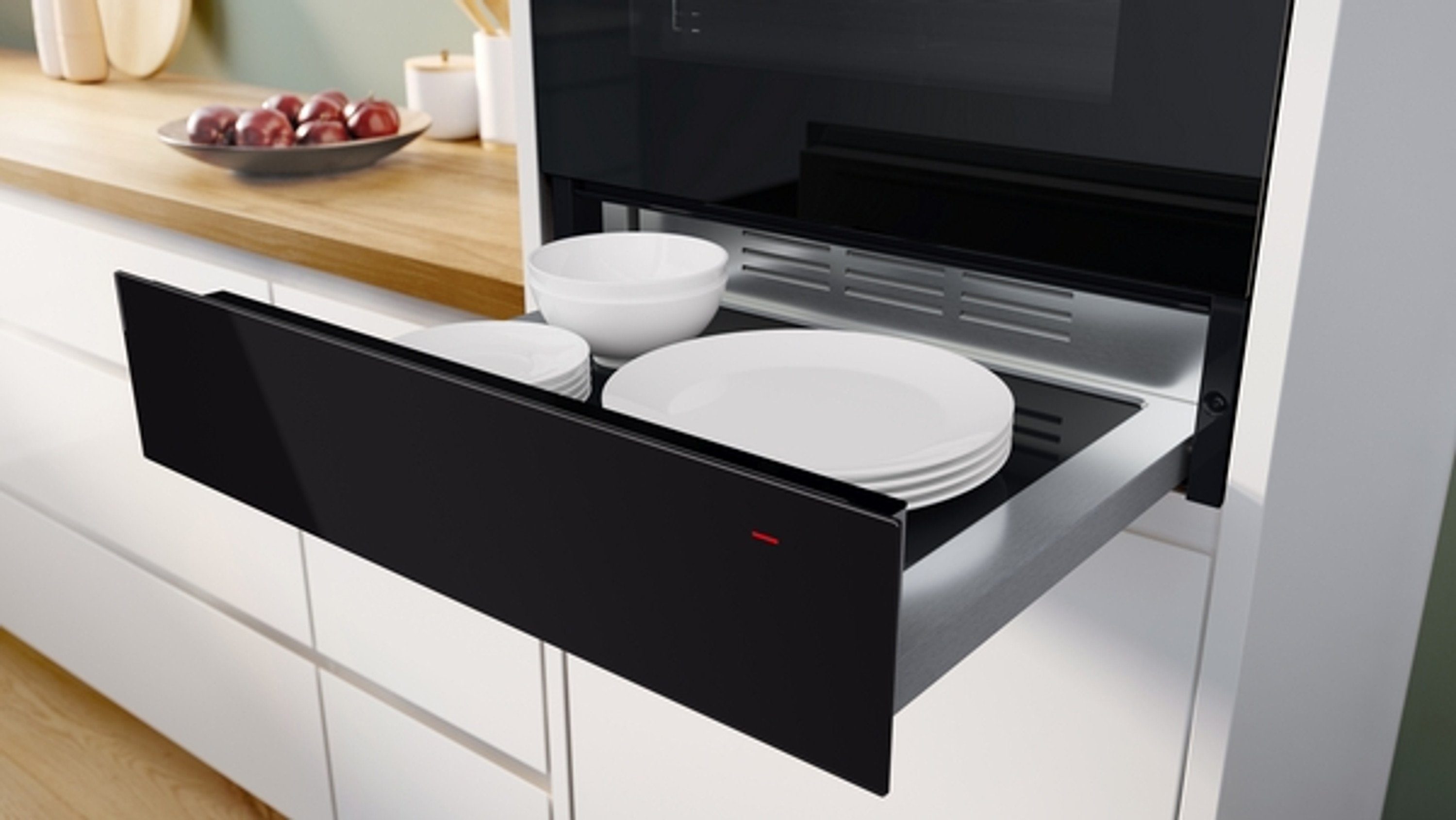 BOSCH Tellerwärmer BIC7101B1, Reinigungskomfort, Push-Pull-Mechanismus, Preheat cups