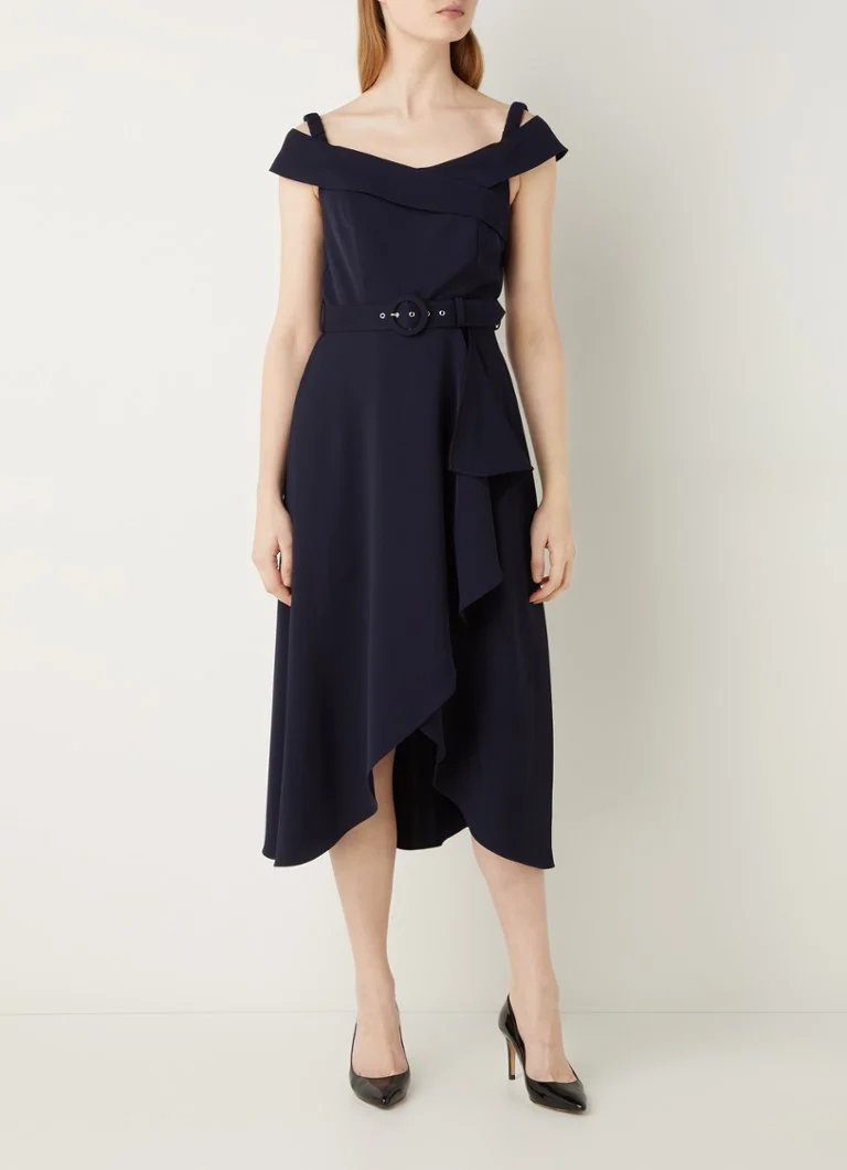 Phase Eight Ashleigh midi dress with belt and wrap