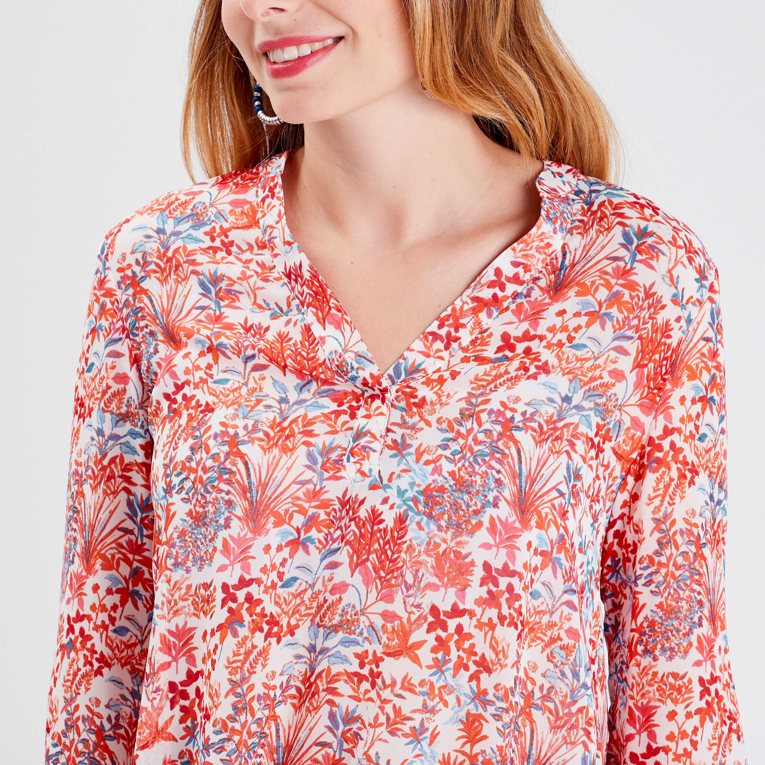 Blouse manches 3/4 blanc femme | Cache Cache