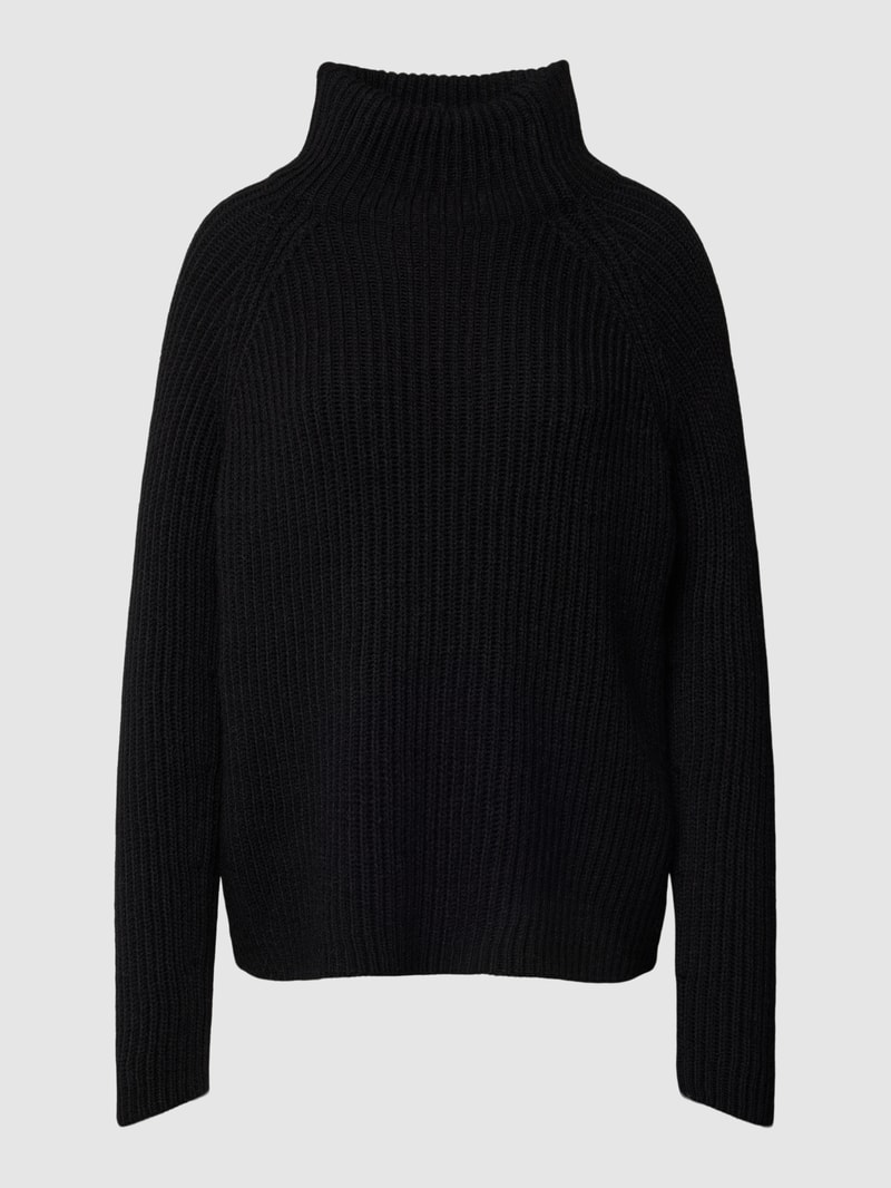 Strickpullover mit Stehkragen Modell 'ARWEN' in schwarz