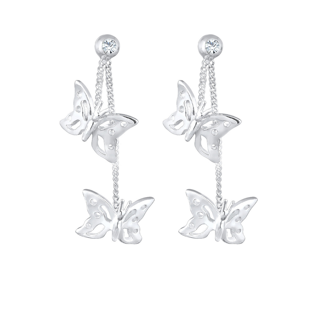 Elli Elli Boucles d'Oreilles Femmes pendentif d'oreilles tendance papillon nature avec Boucles d'oreilles