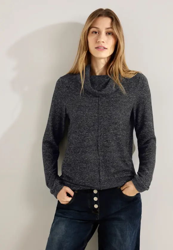 CECIL Shirt mit Volumenkragen
